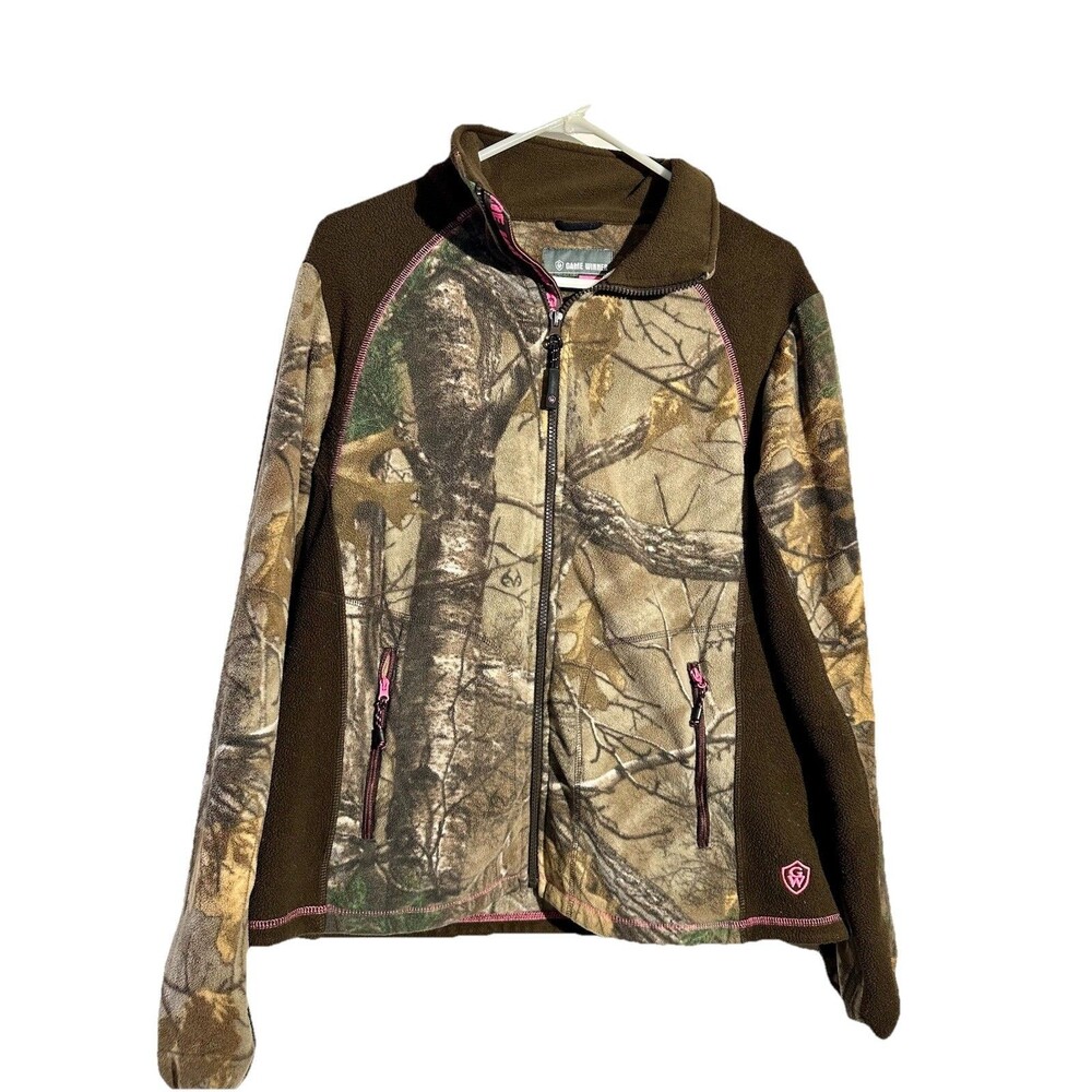 Game Winner Camouflage Full Zip Fleece Jacket, Size XL